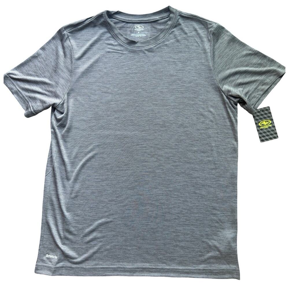 Athletic Works DriWorks Men’s Gray Performance Athletic T-Shirt Medium NWT